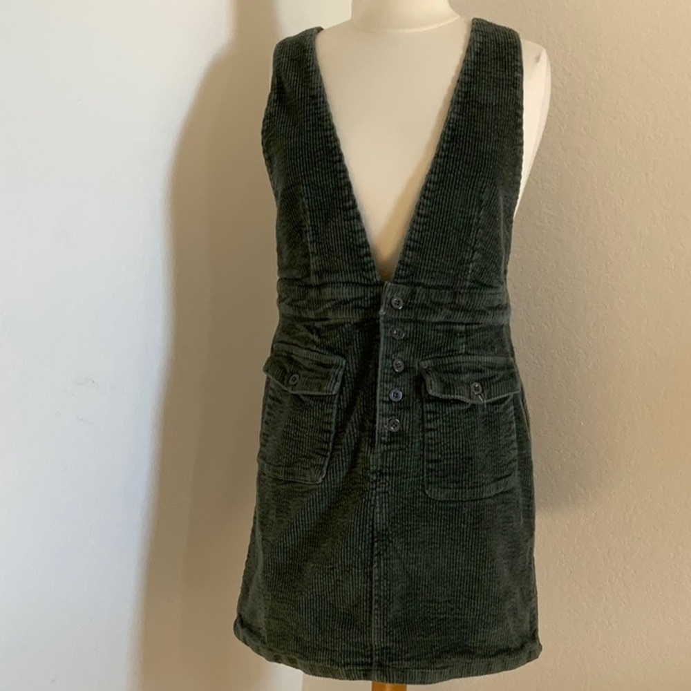 Franchesca’s  Green Corduroy Dress with Pockets